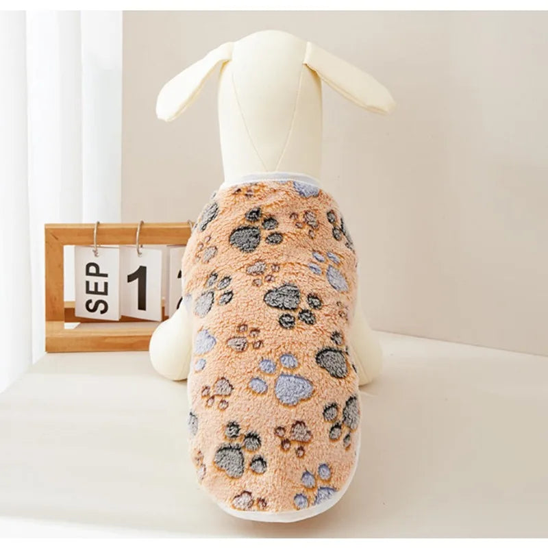 NONECN Flannel Dog Clothes Vest For Small Medium Dogs