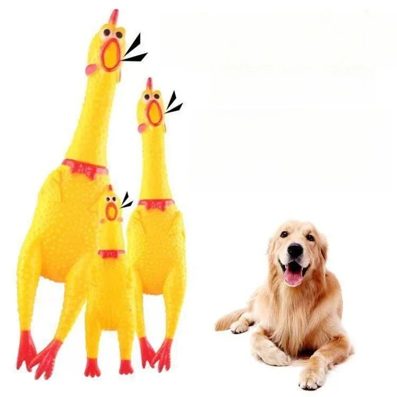 DKSTINYE Squeaky Screaming Chicken Dog Toy Chew Toy