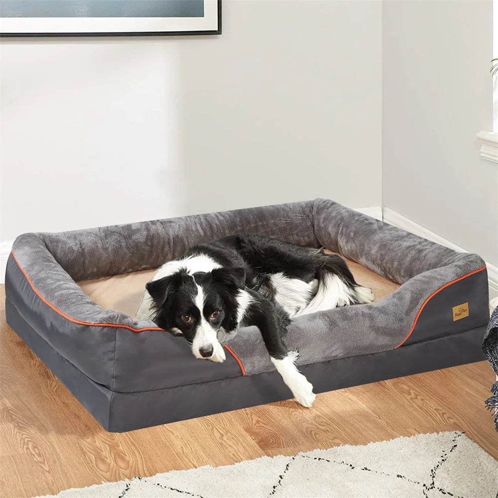 BORWARTCN Orthopedic Memory Foam Dog Bed Sofa Couch