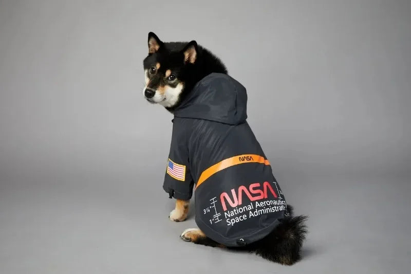 Dog Reflective Raincoat Space Suit Hoodie Pet Coat Apparel