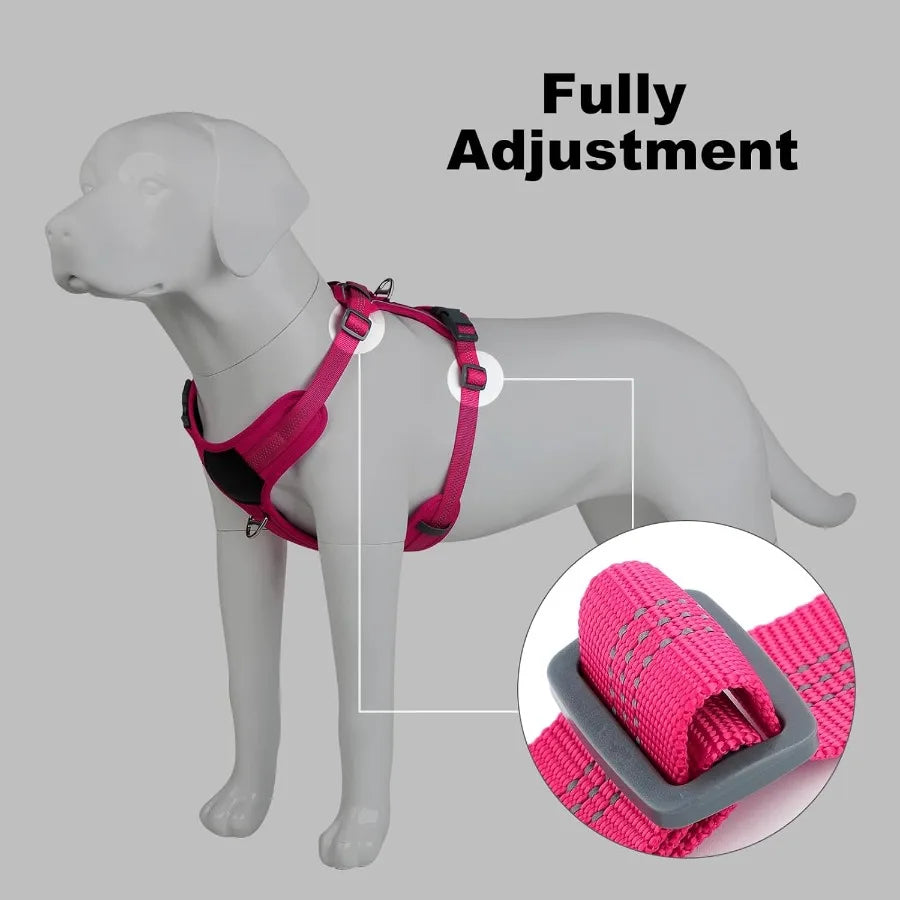 High-concerned No Pull Dog Harness Soft Padded Reflective Vest