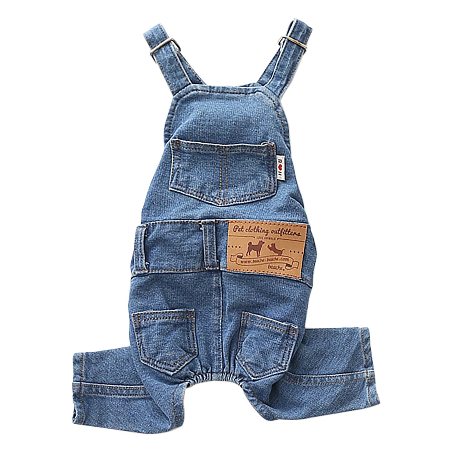 Dog Outfits Denim Jumpsuit For Small Medium Dogs And Cats
