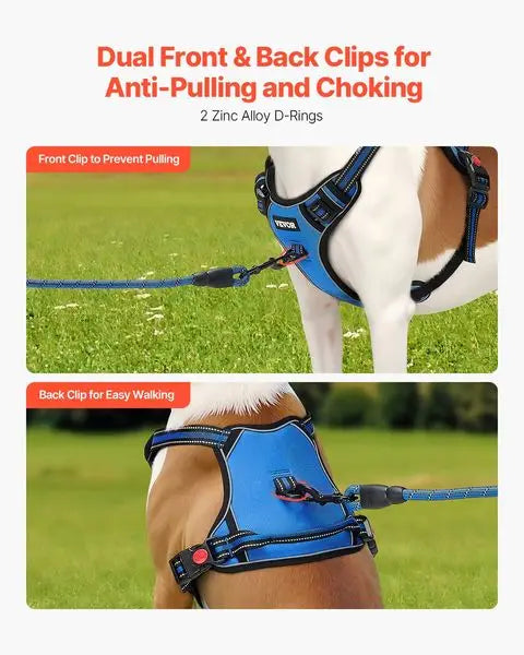 NONECN Dog Harness No Pull Adjustable Vest With Leash
