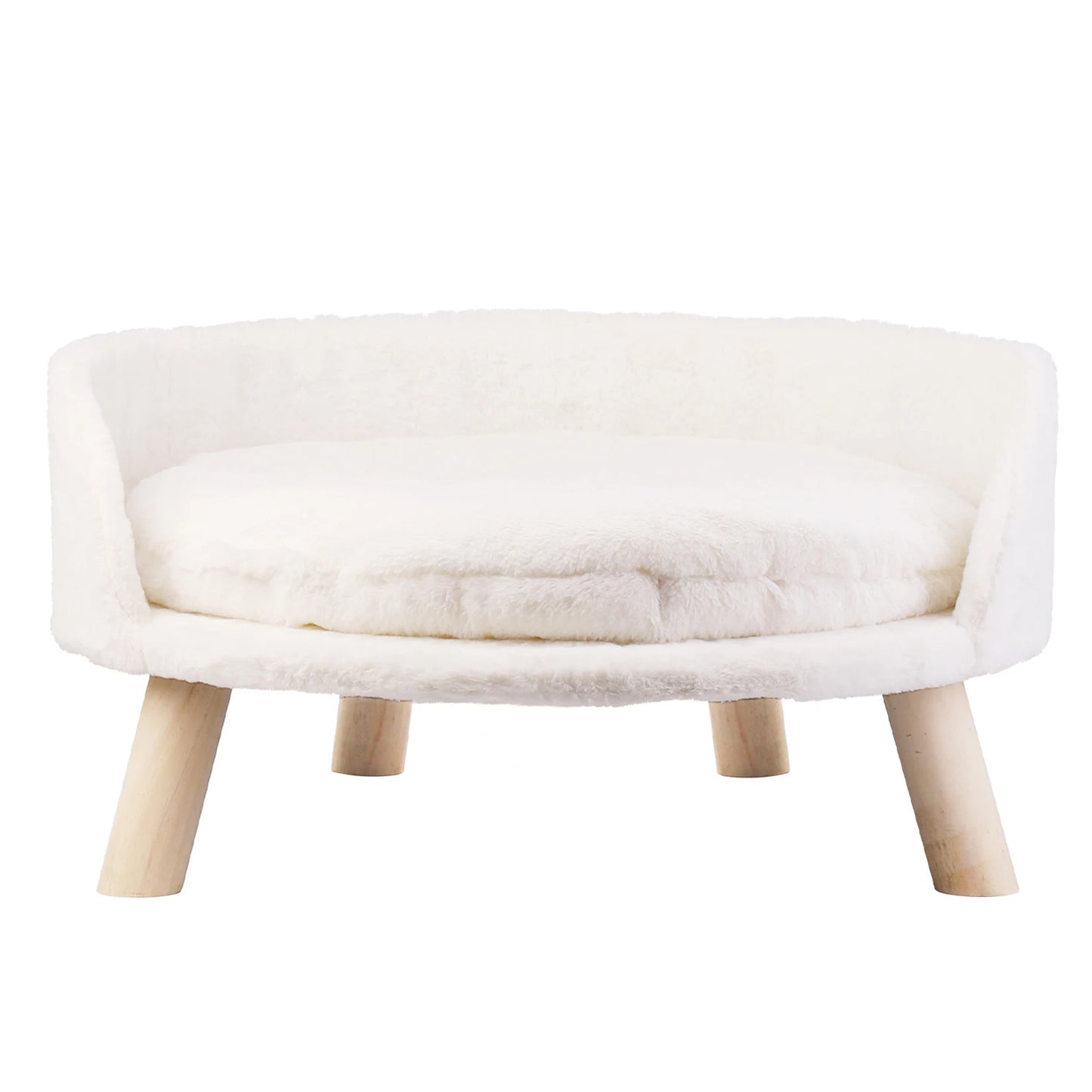 CN Guangdong Luxury Cat Bed Plush Nest With Wooden Legs
