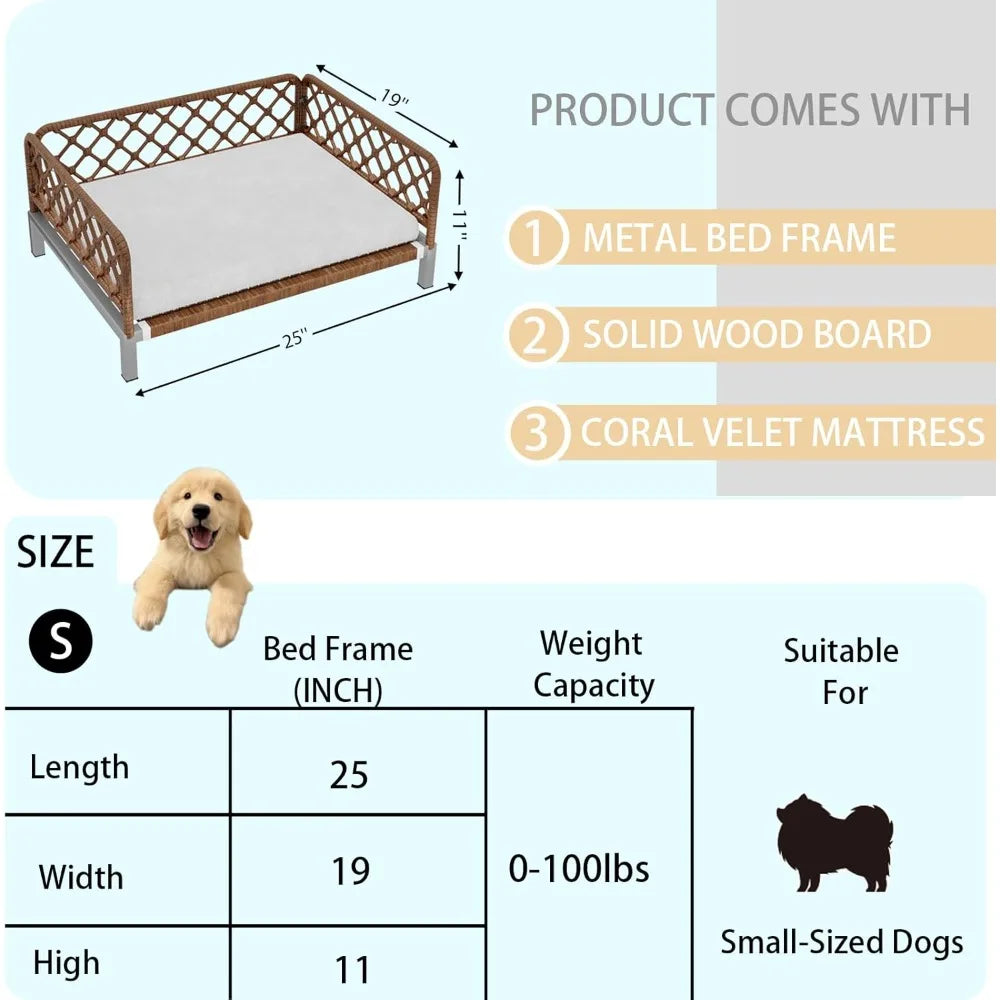 Orthopedic Dog Bed With Washable Cushion And Egg Crate Foam