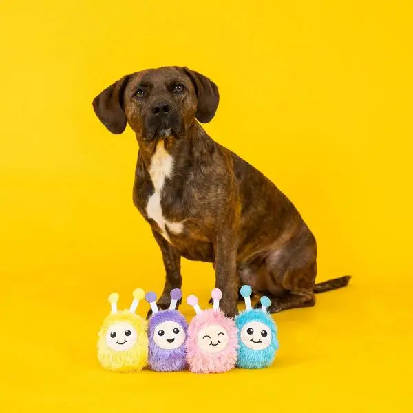 Mini Monster Pals Dog Toys 4 Pack Interactive Squeaky Fun