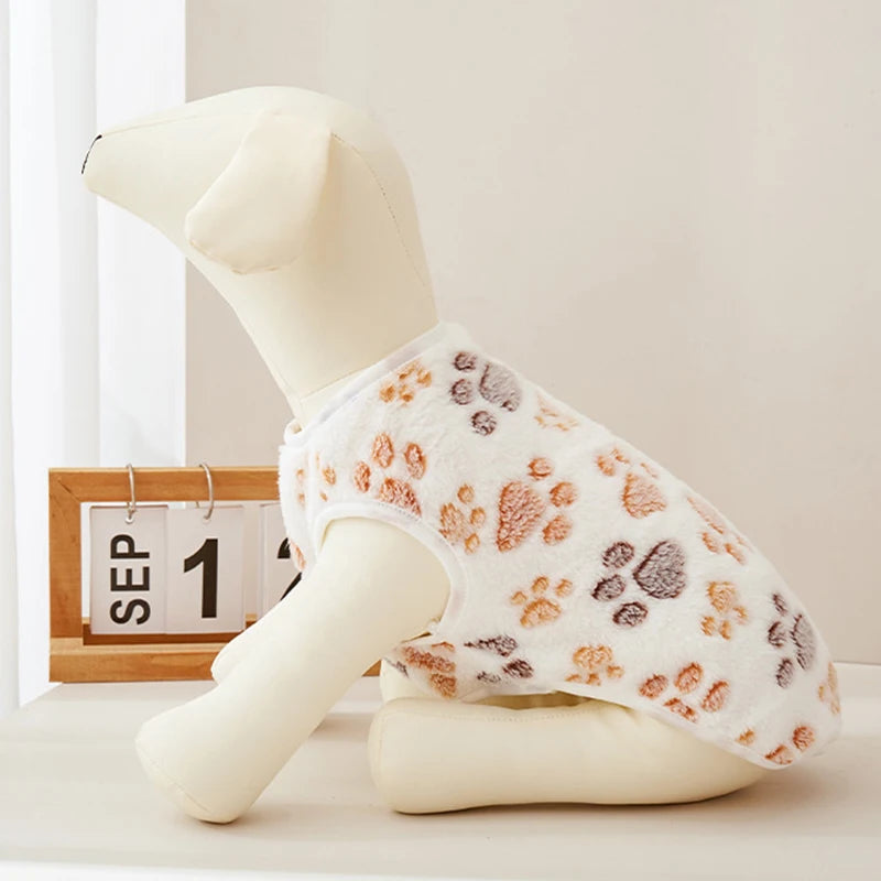 NONECN Flannel Dog Clothes Vest For Small Medium Dogs