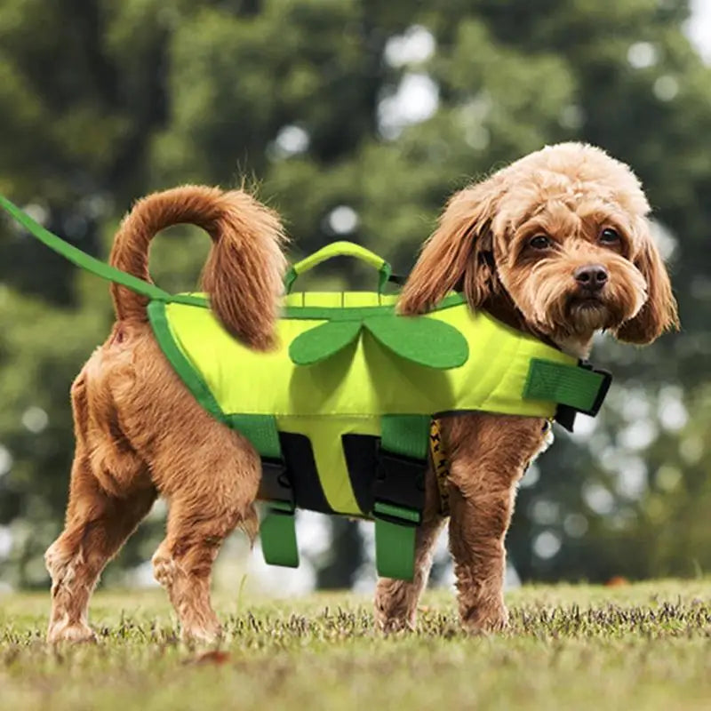 Dog Life Vest For Boating Ripstop Waterproof Adjustable With Handle