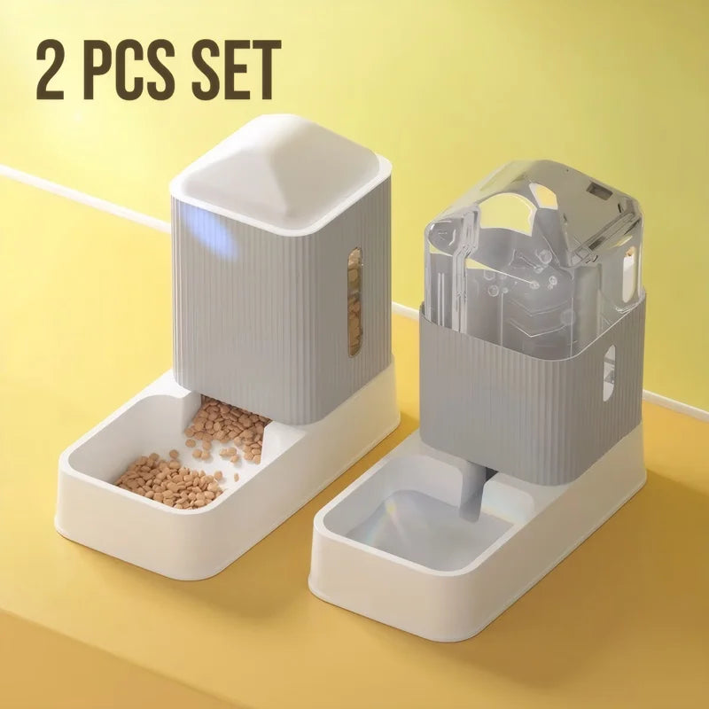 Automatic Pet Feeder And Water Dispenser Gravity Set