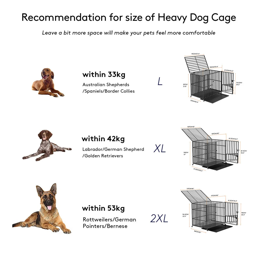 BORWARTH Heavy Duty Dog Crate Tear Resistant Kennel