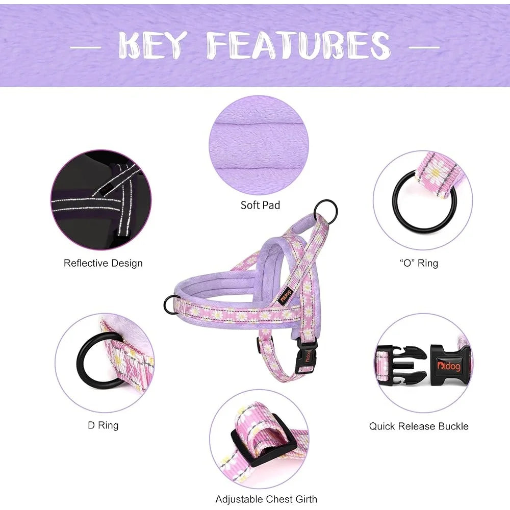 Fujian No Pull Dog Harness Soft Padded Reflective Easy Walk