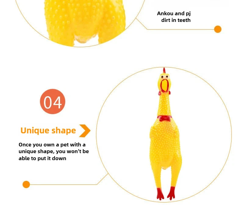 DKSTINYE Squeaky Screaming Chicken Dog Toy Chew Toy