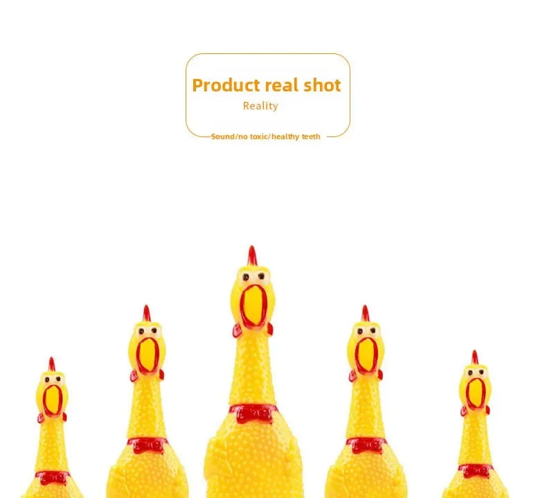 DKSTINYE Squeaky Screaming Chicken Dog Toy Chew Toy