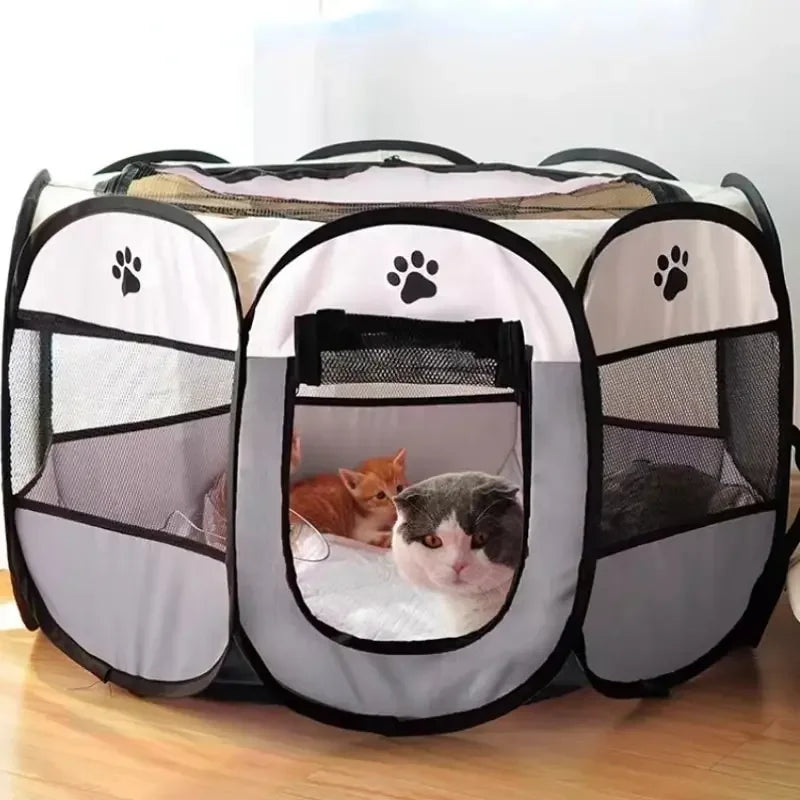 Portable Foldable Outdoor Pet Tent Kennel Octagonal Fence For Dogs And Cats