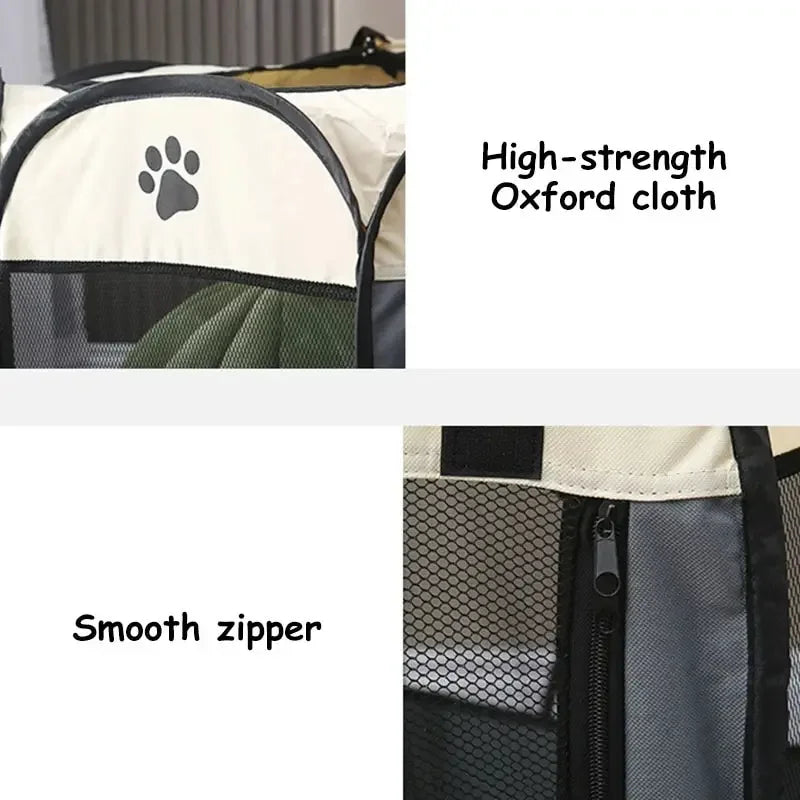 Portable Foldable Outdoor Pet Tent Kennel Octagonal Fence For Dogs And Cats