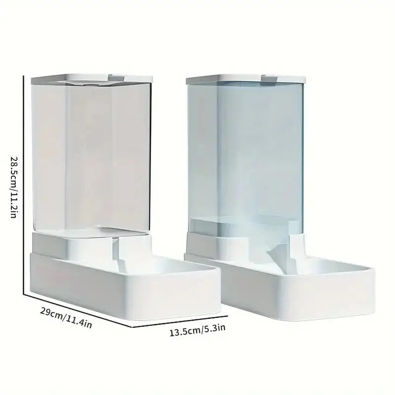 Automatic Dog Feeder And Water Dispenser Set Plastic Gravity