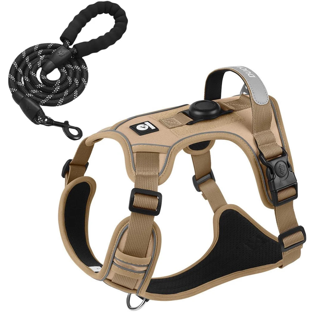 XMSJCN Dog Harness With AirTag Holder And Leash Set
