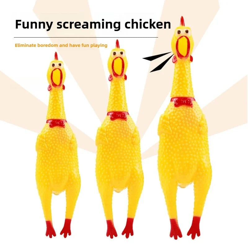 DKSTINYE Squeaky Screaming Chicken Dog Toy Chew Toy