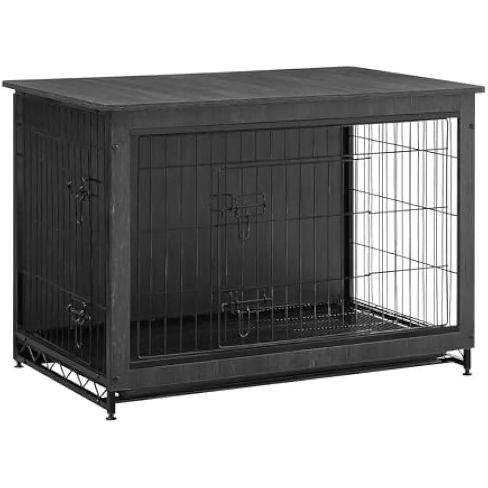Hign-concerned Heavy Duty Dog Crate Furniture Double Door