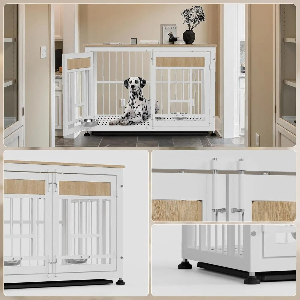 Angduo Heavy Duty Dog Crate Furniture Indoor Kennel