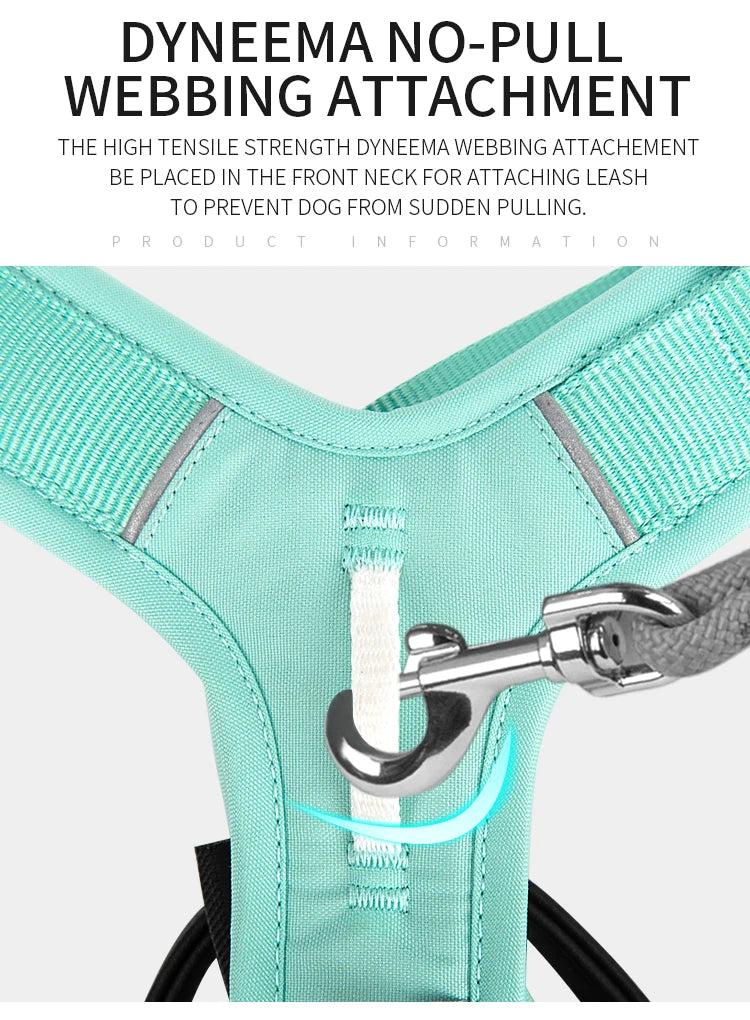 Small Combination No Pull Reflective Dog Harness Vest For Dogs