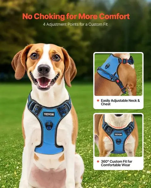 NONECN Dog Harness No Pull Adjustable Vest With Leash