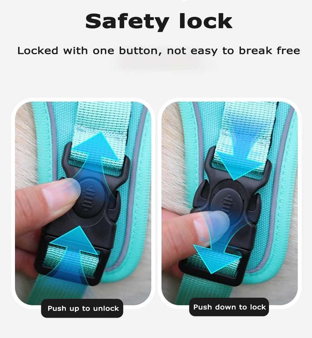 XMSJCN Dog Harness With AirTag Holder And Leash Set