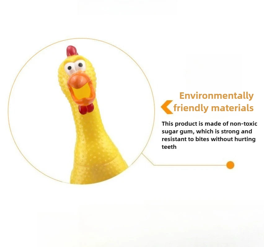 DKSTINYE Squeaky Screaming Chicken Dog Toy Chew Toy