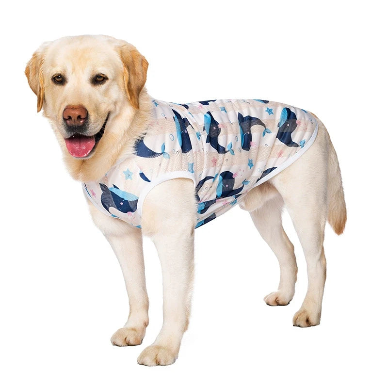 Summer Cooling Dog Vest Breathable Mesh Sleeveless Shirt