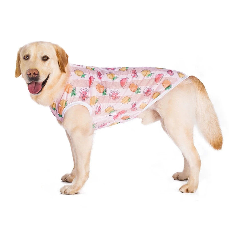 Summer Cooling Dog Vest Breathable Mesh Sleeveless Shirt