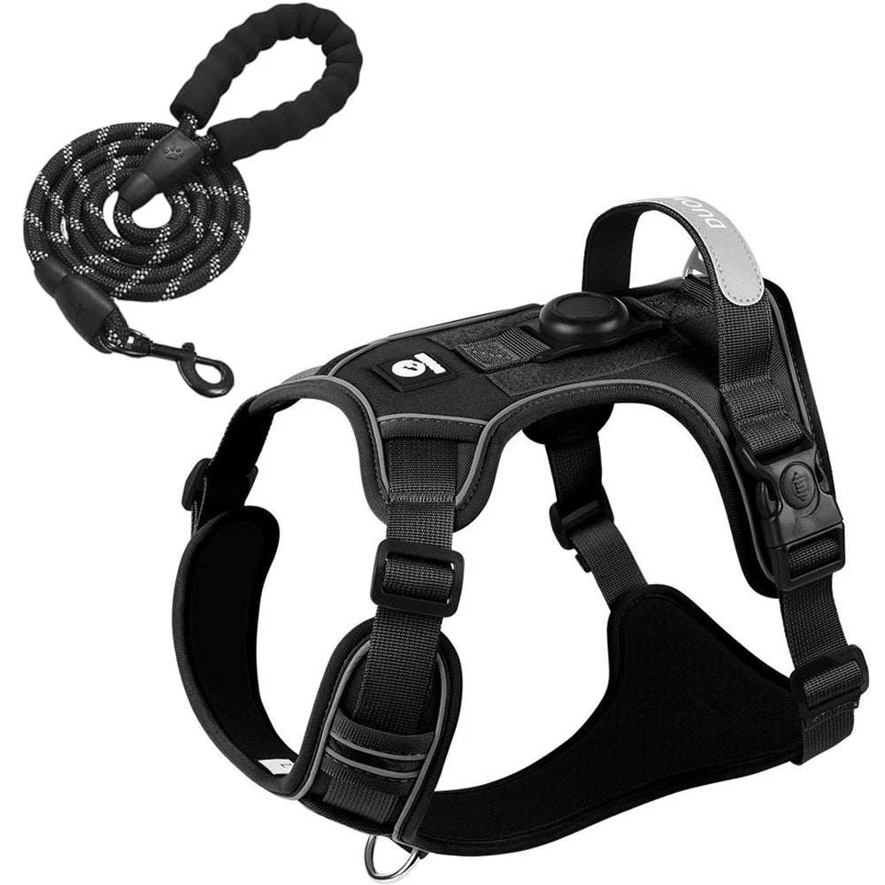 XMSJCN Dog Harness With AirTag Holder And Leash Set