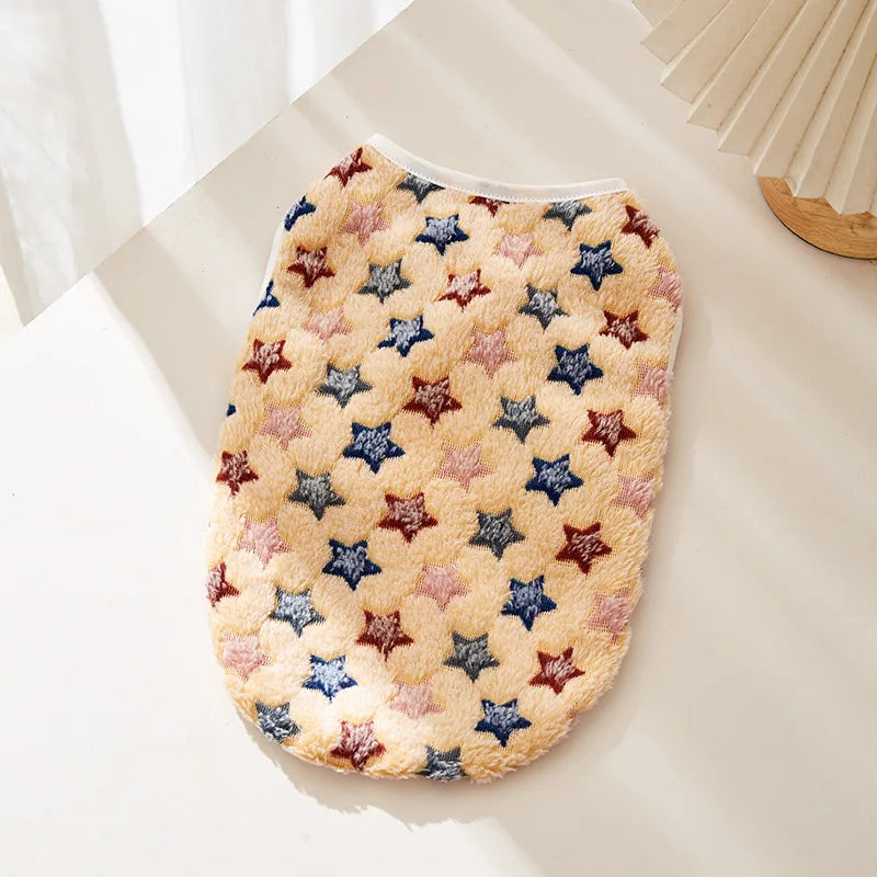 NONECN Flannel Dog Clothes Vest For Small Medium Dogs