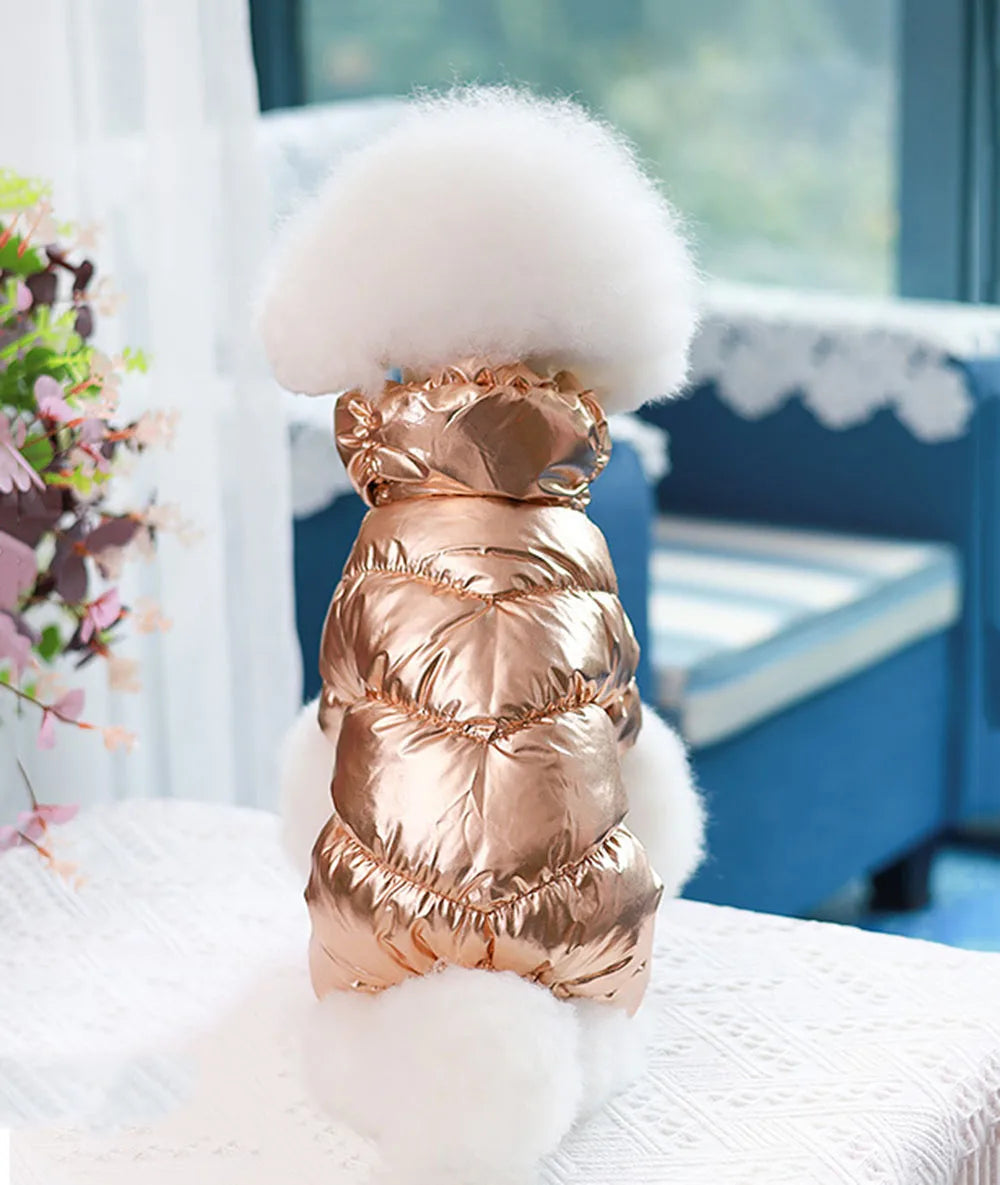 Winter Dog Coat Padded Cotton Warm Outfit For Small Dogs