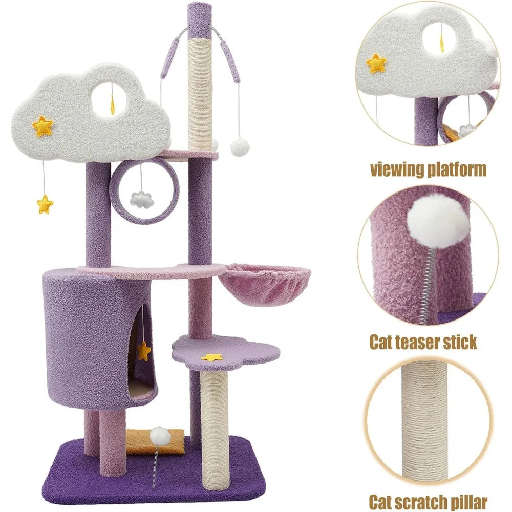 Breed Multi Level Cat Climbing Frame With Condo And Posts