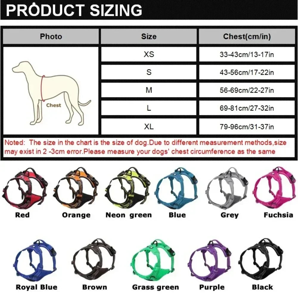 Reflective Adjustable Breathable Dog Harness Vest Chest Strap