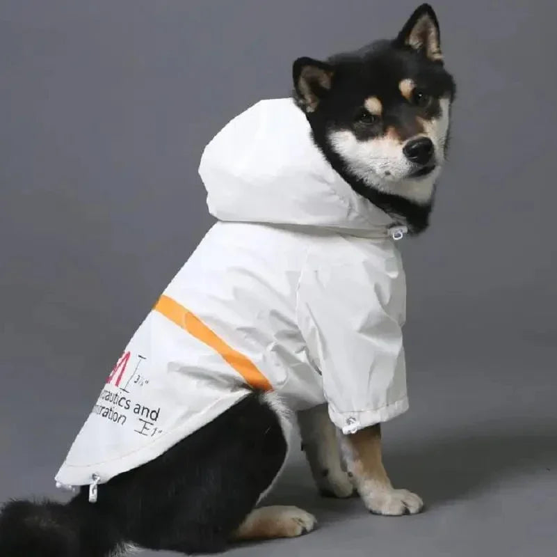 Dog Reflective Raincoat Space Suit Hoodie Pet Coat Apparel