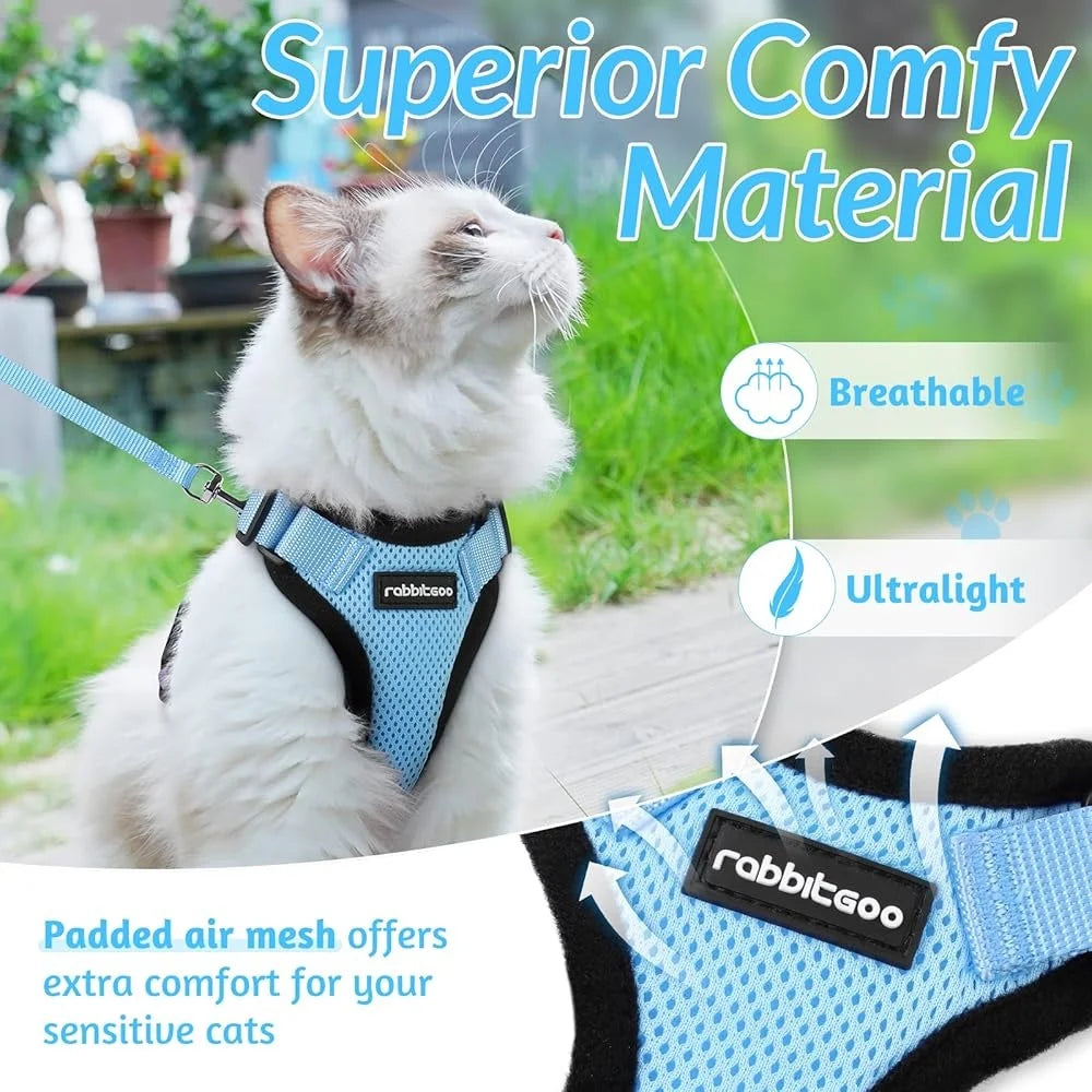 FujianHign Cat Harness Leash Adjustable Reflective Vest