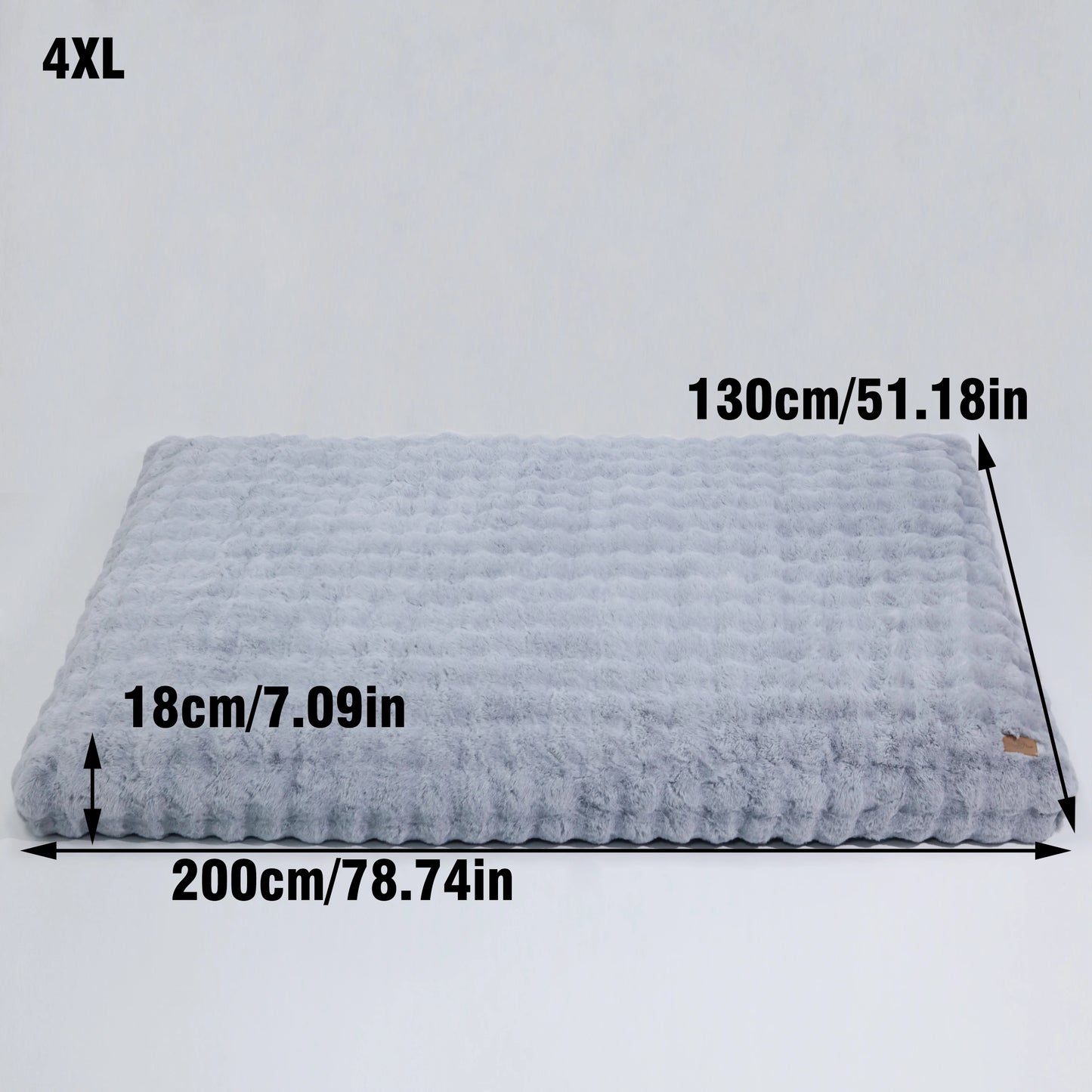 BINGOPAW Fluffy Dog Crate Bed Plush Faux Fur Calming Washable