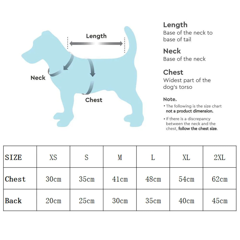 Winter Dog Coat Padded Cotton Warm Outfit For Small Dogs