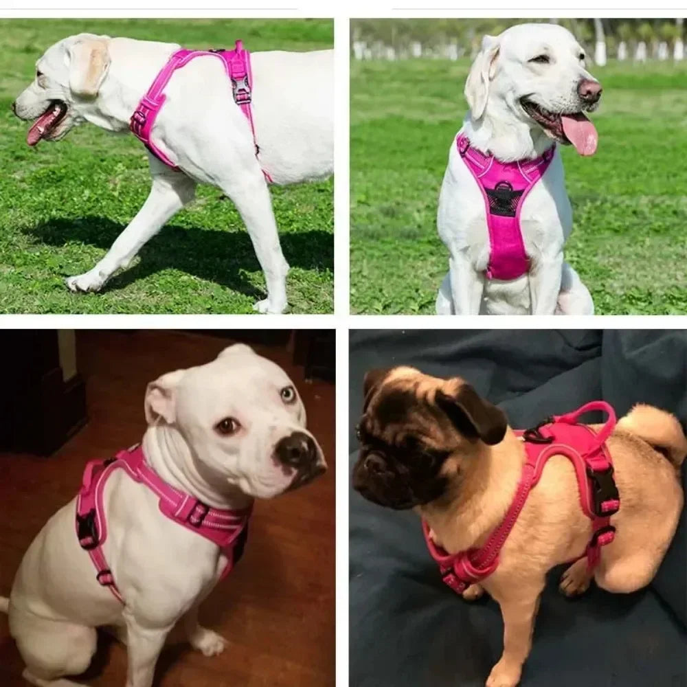 Reflective Adjustable Breathable Dog Harness Vest Chest Strap