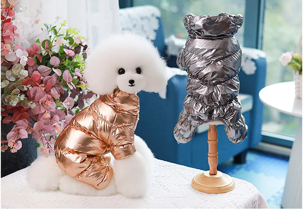 Winter Dog Coat Padded Cotton Warm Outfit For Small Dogs