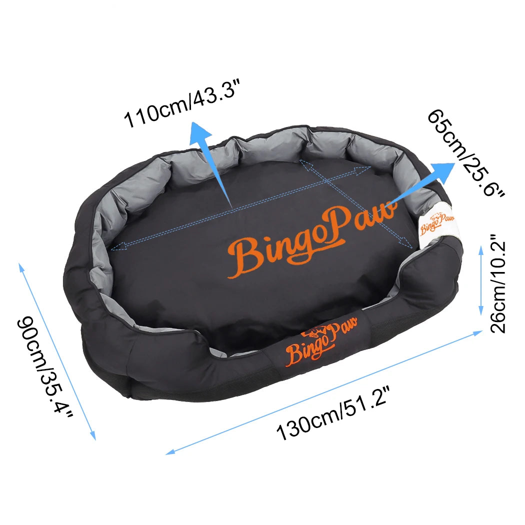 BINGOPAWCN All Season Dog Bed Calming Cushion Oxford Cover