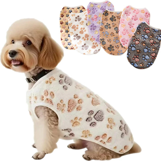 NONECN Flannel Dog Clothes Vest For Small Medium Dogs