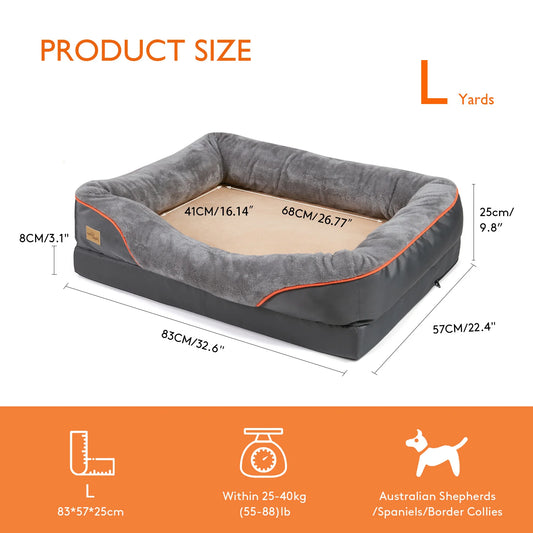 BINGOPAWCN Large Dog Bed Anti Allergy Warm Fleece Cover
